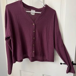 Hippie Rose women’s long sleeve top, purple size small